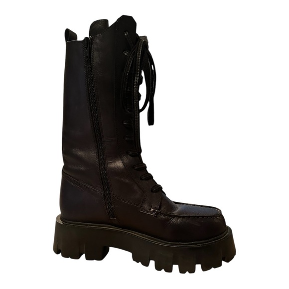 Free People Black Chunky Combat Boots - Picture 8 of 10